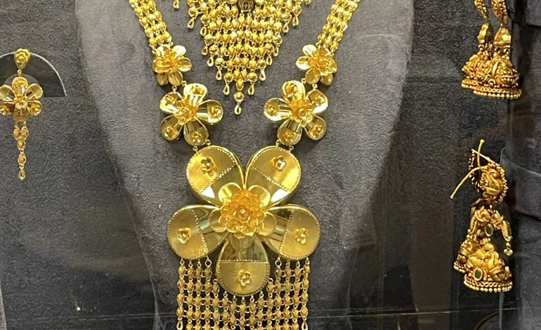 Gold Jewelery on display