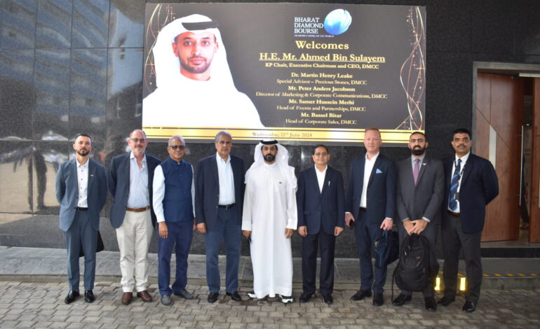 Dubai’s DMCC Visits Bharat Diamond Bourse: Strengthening Global Diamond Trade Relations