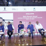 Hon. Union Minister Shri Piyush Goyal at IIJS 2024 on the dais with other dignitaries.