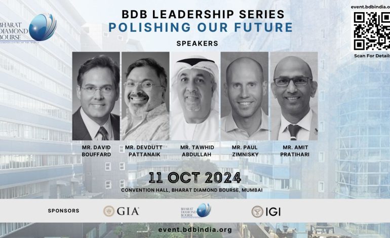 Register Now for BDB Leadership Series: “Polishing Our Future” at BharatDiamond Bourse, Mumbai – October 11, 2024