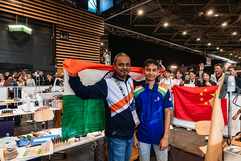 GJSCI’s Winner of Medallion of Excellence, Master Tufan Mal at the World Skills Competition 2024.