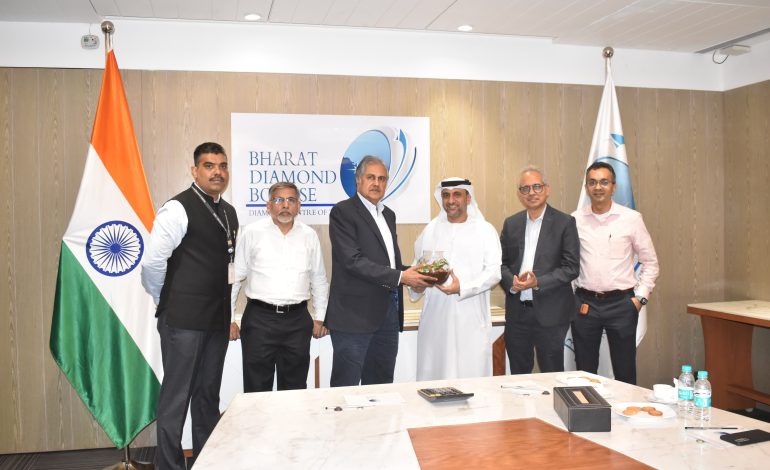 Consul General of UAE, H.E. Abdulla Husein Salman Mohamed Al-Marzooqi, Visits BharatDiamond Bourse