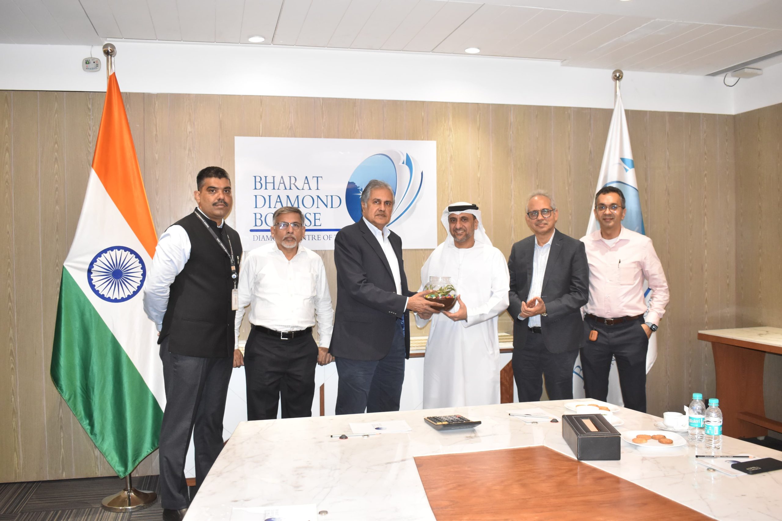 Consul General of UAE, H.E. Abdulla Husein Salman Mohamed Al-Marzooqi, Visits BharatDiamond Bourse