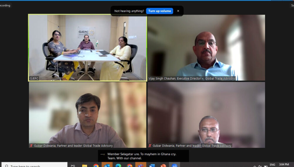 GJEPC and Deloitte webinar on US tariffs for jewellery exporters