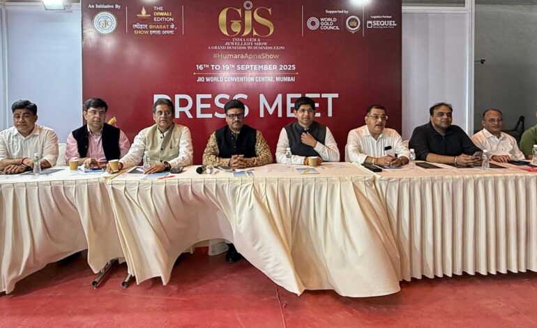 GJS2025 jewellery exhibition with gold, diamonds, gemstones at Jio World Convention Centre, Mumbai