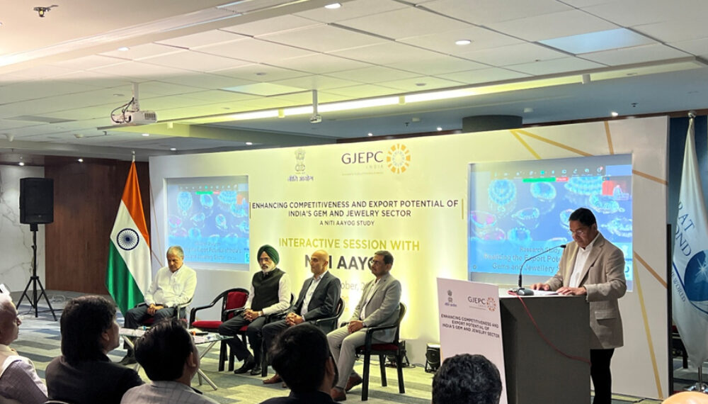 NITI Aayog and GJEPC host hybrid dialogue on jewellery exports at Bharat Diamond Bourse
