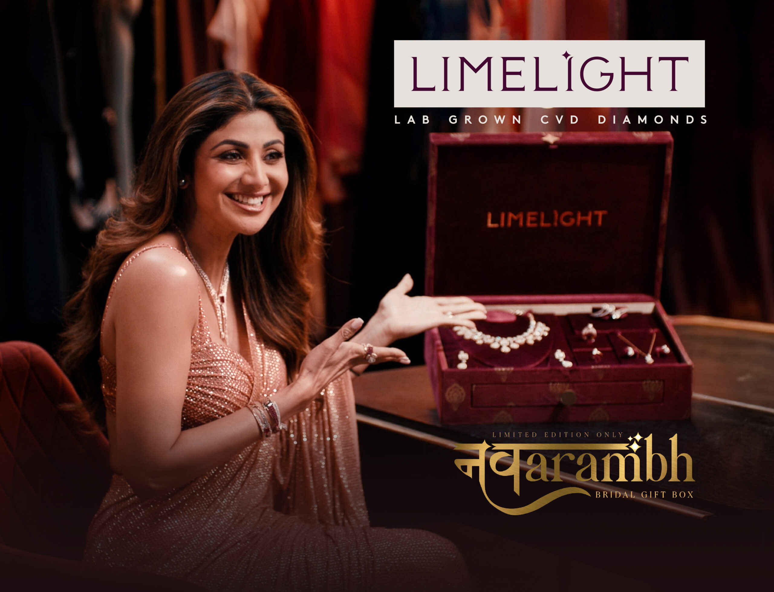 Limelight Lab Grown Diamonds Launches Navarambh with Shilpa Shetty Through a Powerful New Campaign, Redefining Bridal Gifting in India!