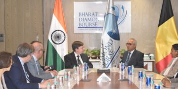 Belgian delegation welcomed at Bharat Diamond Bourse during official visit