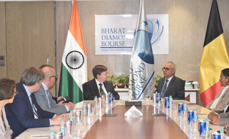 High Level Belgian Government Delegation Visits Bharat Diamond Bourse,Strengthens Ties