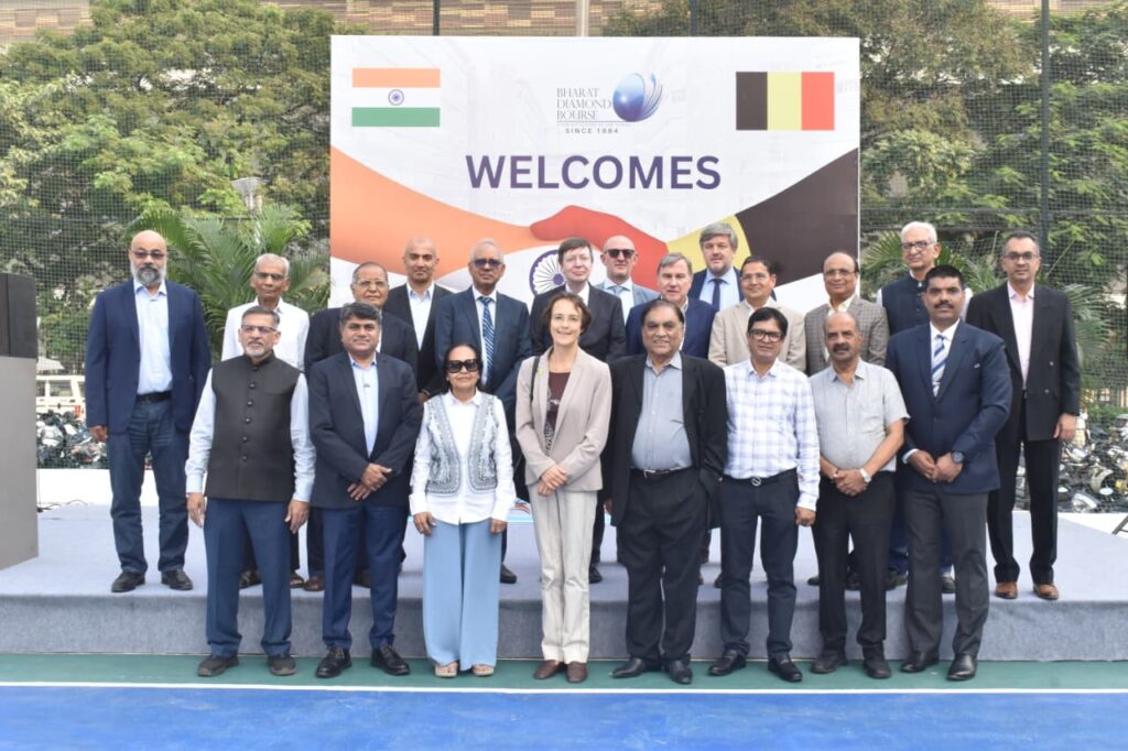 Belgian delegation welcomed at Bharat Diamond Bourse during official visit