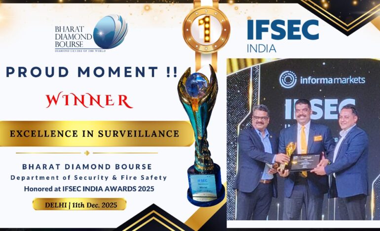 Bharat Diamond Bourse IFSEC India Award