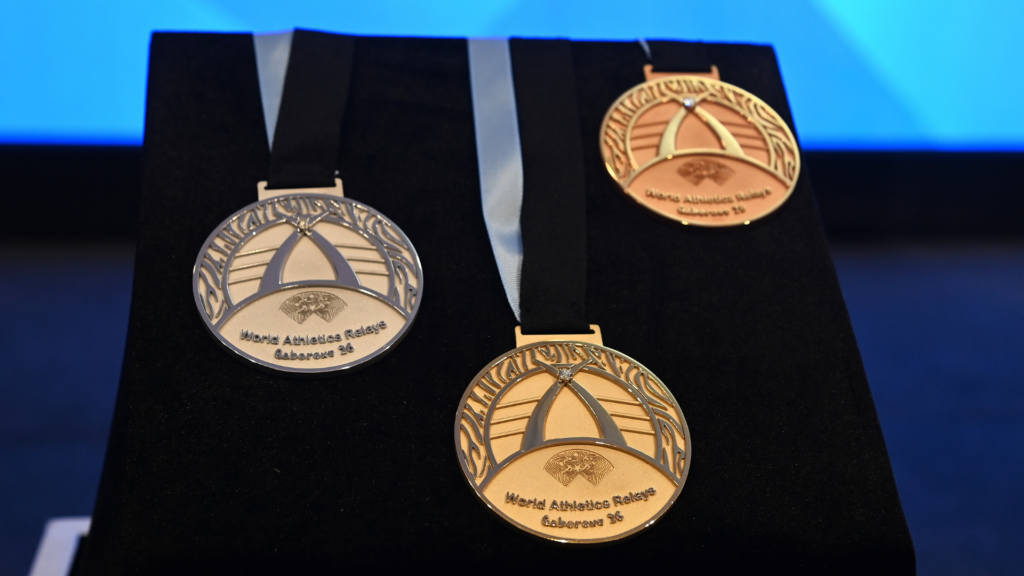 Botswana natural diamond embedded World Athletics Relays Gaborone 2026 medals — 60 years of diamond leadership