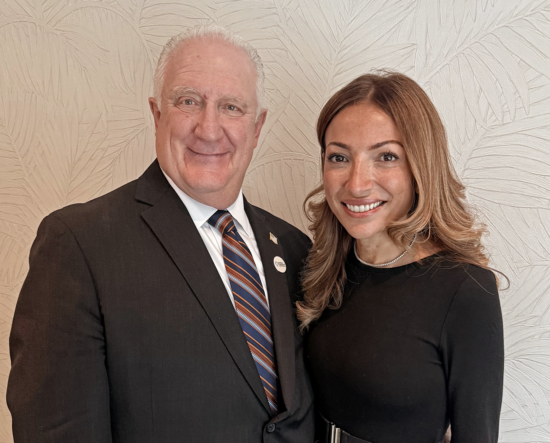 Incoming WDC President Ronnie VanderLinden (left) and the outgoing president, Feriel Zerouki, who was appointed Honorary WDC President at the 2026 Annual General Meeting in Antwerp on May 7, 2026.