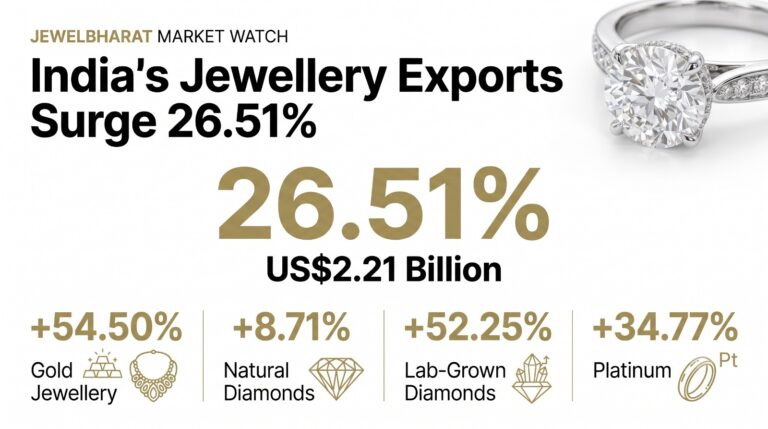 India’s Gem & Jewellery Exports Rebound 26.51% in June as Global Demand Strengthens