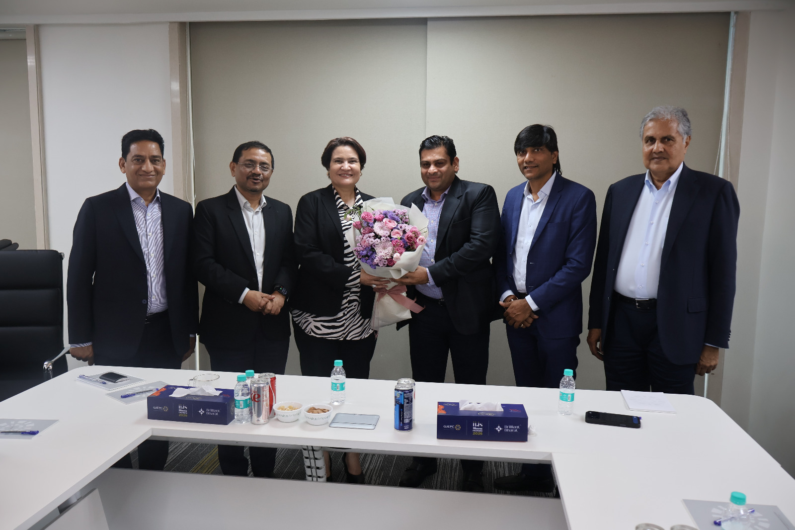 Namibian delegation during a meeting with GJEPC in Mumbai on rough diamond trade opportunities with India.