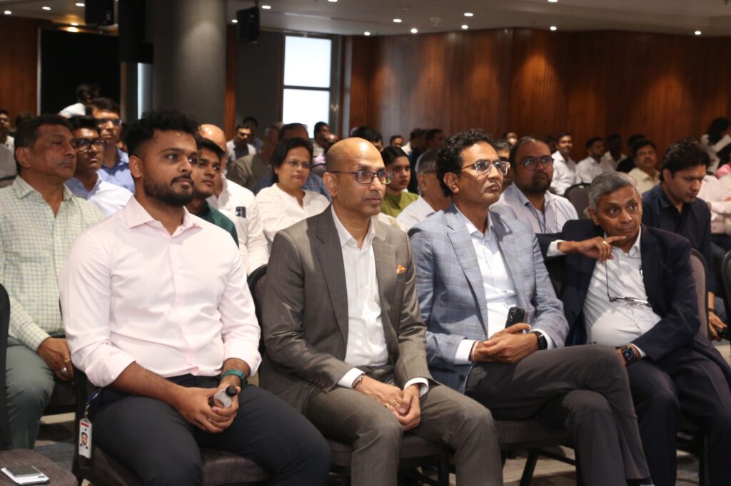 GIA experts addressing industry members during a seminar on fluorescence in natural diamonds at Bharat Diamond Bourse.