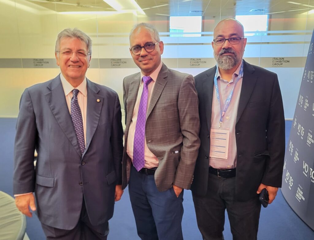 (L-R) Mr. Gaetano Cavalieri Mr. Mehul Shah Mr. Saket Mehta